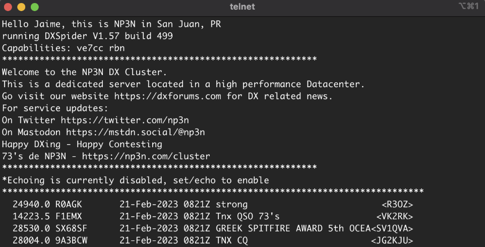 NP3N DX Cluster